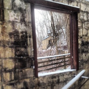 The Kaymoor Mine powdershouse in the New River Gorge of West Virginia